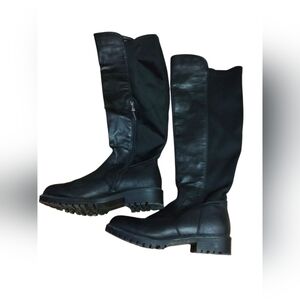 Wanted Women's Black Faux Leather Knee High Winter Dunlap Riding Boots, Sz 8.5